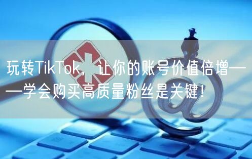 玩转TikTok，让你的账号价值倍增——学会购买高质量粉丝是关键！
