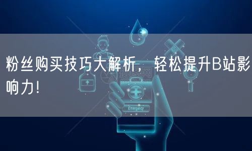 粉丝购买技巧大解析，轻松提升B站影响力！