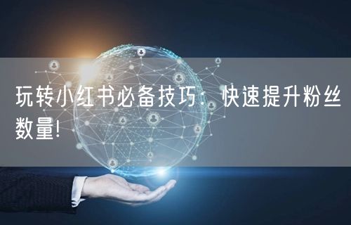 玩转小红书必备技巧：快速提升粉丝数量!
