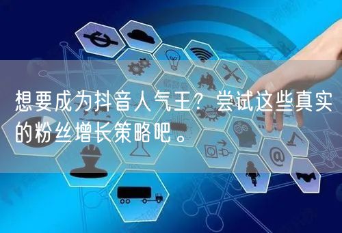 想要成为抖音人气王？尝试这些真实的粉丝增长策略吧。