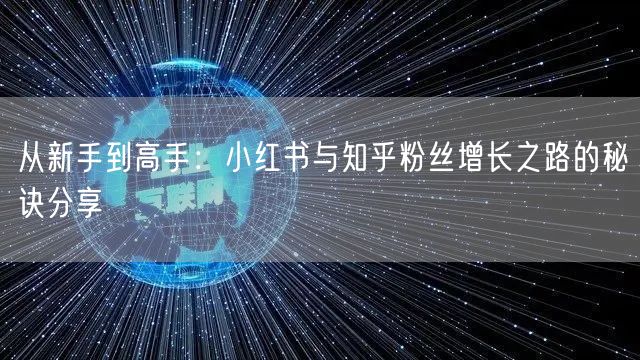 从新手到高手：小红书与知乎粉丝增长之路的秘诀分享